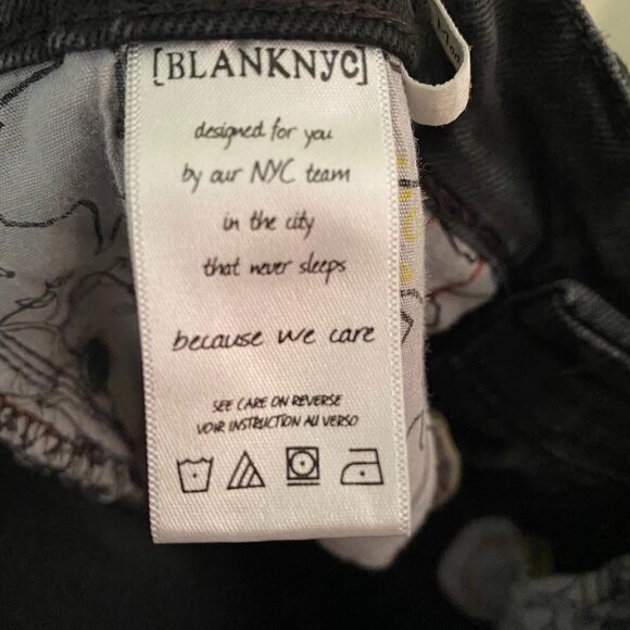Blank NYC Women's Black Distressed Denim Mid Rise Skinny Jeans Size 28 - Picture 7 of 11